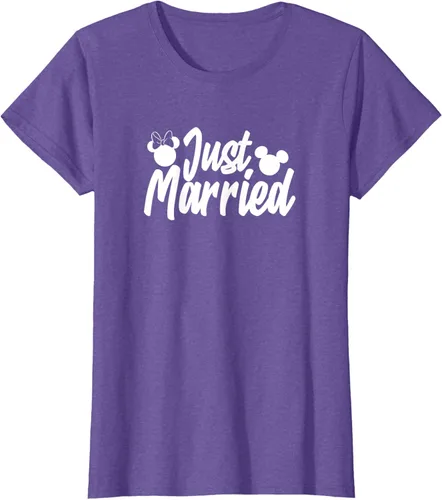Vista 23 de Disney Mickey & Friends Mickey & Minnie Just Married Lyrics Camiseta Negro