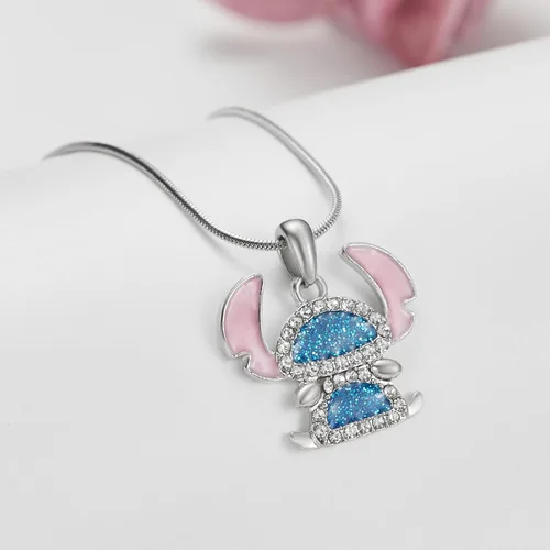 Vista 4 de Stich - Collar de regalo de cumpleaños con temática para niñas, accesorio de joyería para adolescentes, relleno de calcetín de Navidad de moda