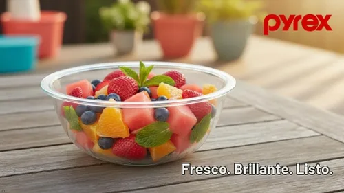 Vista 5 de Pyrex 323 Cuenco de vidrio transparente de 1.5 cuartos de galón, fabricado en Estados Unidos