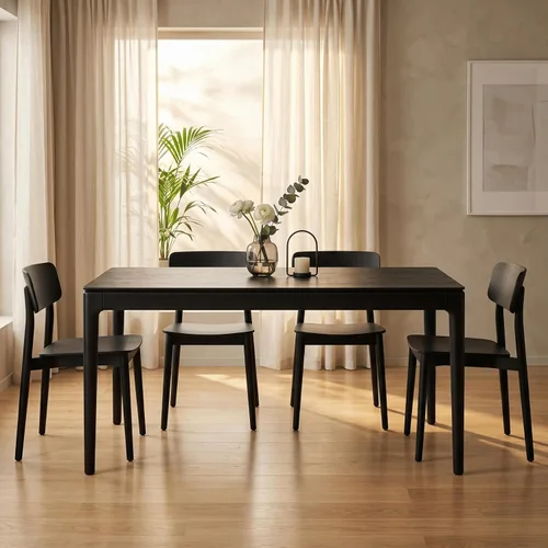 Vista 19 de NTC Mingle - Mesa consola de 47 pulgadas, moderna mesa de entrada de madera maciza con cajón oculto, impermeable y resistente al calor, mesa Negro