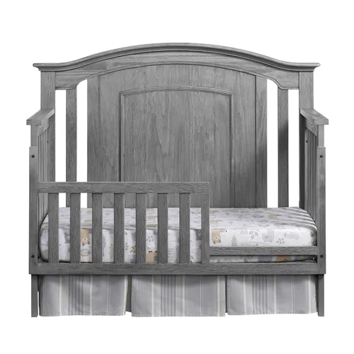 Vista 4 de Oxford Baby Willowbrook/Kenilworth Kit de conversión de riel de protección de cuna a cama infantil, gris grafito, certificado GreenGuard Gold Gris
