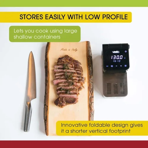 Vista 3 de Sous Vide Cooker with App Control & 5 Mil Thick Vacuum Sealer Bags
