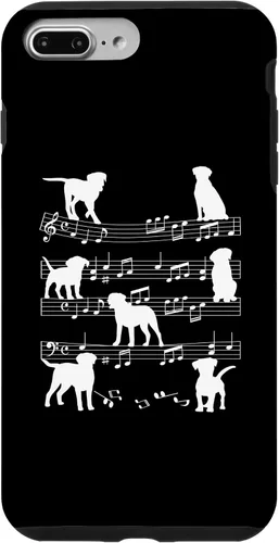 Vista 12 de Musician Dog Playing On Musical Notes Music Lover Piano Case for iPhone 16