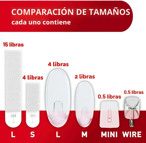 Vista 5 de Command Clear - Paquete de ganchos y tiras variados para colgar hasta 19 artículos, organiza sin daños