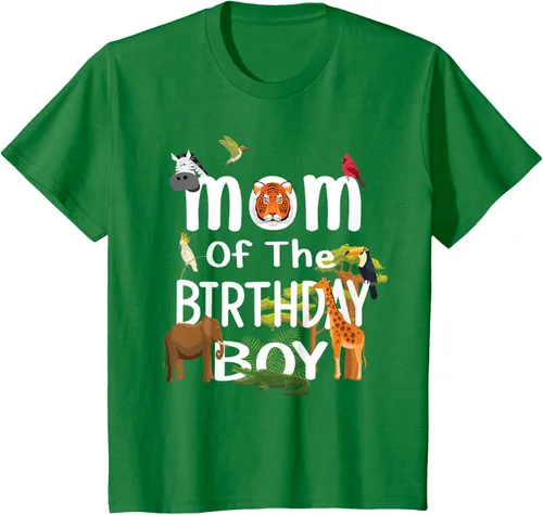 Vista 50 de Camiseta de fiesta de animales con temática de zoológico para niño de cumpleaños, Negro