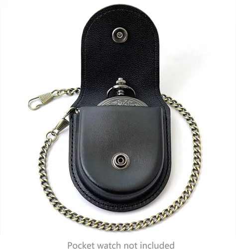 Vista 3 de KAEVUD Pocket Watch Leather Case Protector Holder Waist Bag Timepiece General Accessories 47 mm
