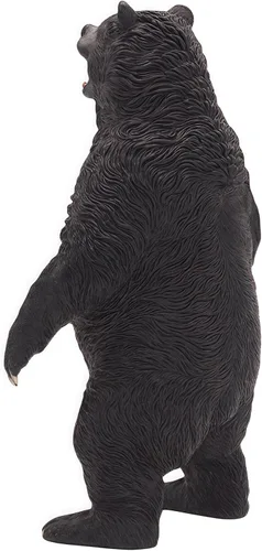 Vista 4 de Juguete de oso negro para niños, figura de juguete de oso safari, figura de acción de animales salvajes, ideal para regalo de niños, premios