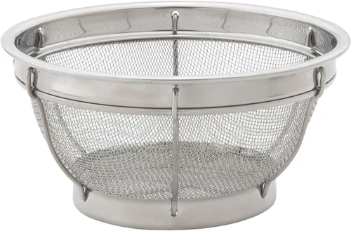 Vista 8 de HIC Kitchen Colador perforado con asas, acero inoxidable 18/8, 7.5 pulgadas