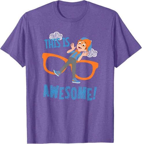 Vista 7 de Blippi This is Awesome Glasses - Camiseta talla S Azul Pastel