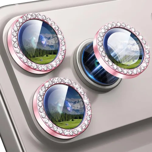 Vista 88 de Protector de lente de cámara para iPhone 15 Pro/iPhone 15 Pro Max, anillo de metal individual, dureza 9H, protector a prueba de arañazos, accesorios