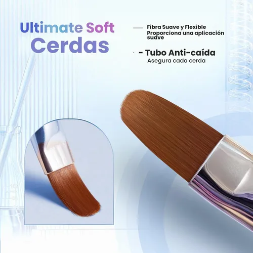 Vista 5 de Beetles Gel Polish Pinceles para arte de uñas, 6 bolígrafos de diseño de A-Multicolor-6
