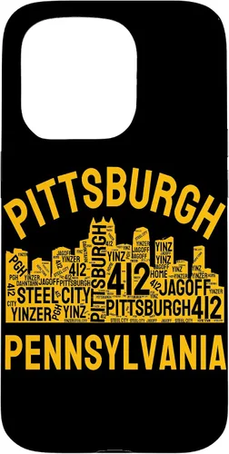 Vista 14 de Carcasa para iPhone 16 Pittsburgh Pennsylvania Steel City Skyline 412 Yinz Home
