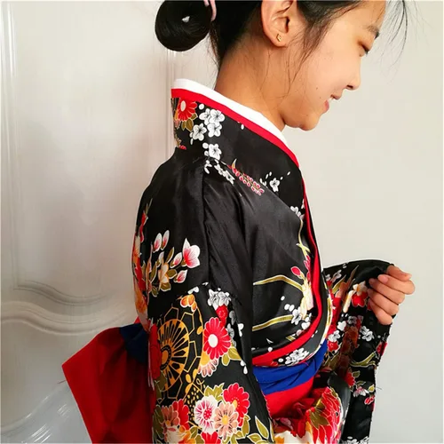Vista 3 de Disfraz de anime kimono para cosplay, vestido de Lolita