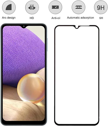 Vista 5 de Protector de pantalla de vidrio templado para Samsung Galaxy A32 5G, 2 unidades, antiarañazos, dureza superior, sin burbujas, protector de pantalla