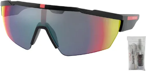 Vista 2 de Prada PS03XS Shield Sunglasses for Men BUNDLE With Designer iWear Complimentary Eyewear Kit