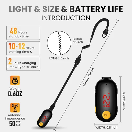 Vista 2 de Super Mini Walkie Talkies, radios bidireccionales portátiles para restaurantes, deportes al aire libre, tiendas minoristas, hospital y viajes