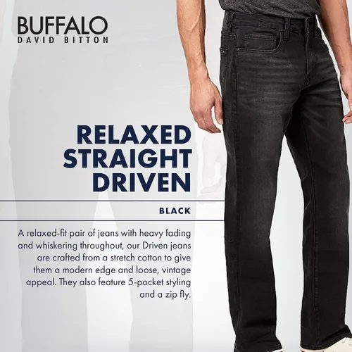 Vista 3 de Buffalo David Bitton Men's Relaxed Straight Driven Jeans
