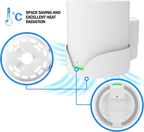 Vista 7 de Soporte de pared para estante de enrutador Tp Link Deco X20 X50 X60 X55 Deco Mesh WiFi 6 Soporte de enrutador WiFi Soporte Soporte Estante