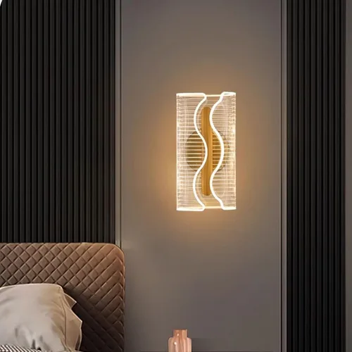 Vista 4 de Bedroom Wall Lamps Modern Minimalist Creative Wall Lamp Bedroom Study Living Room Corridor Bedside TV Sofa Background Wall Lamp Wall Lights for