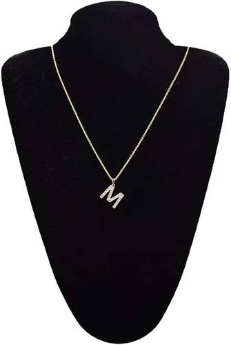 Vista 8 de Tarsus Collar con dije de inicial con zirconias cúbicas para mujeres y niñas.