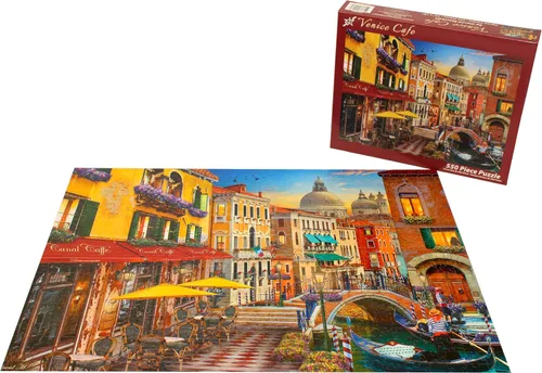 Vista 5 de Vermont Christmas Company Venice Cafe - Rompecabezas de 550 piezas
