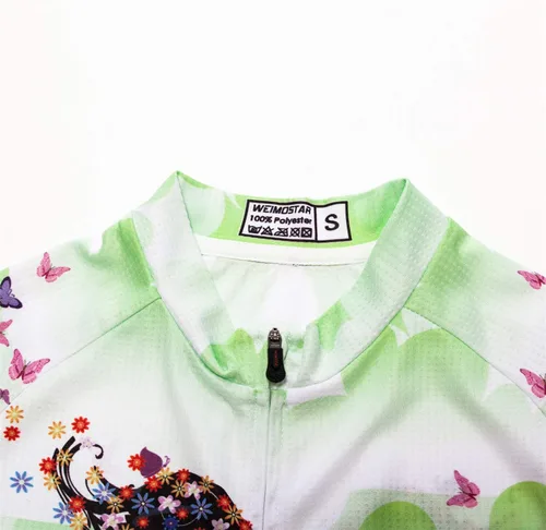 Vista 4 de Hotlion Conjunto de camiseta de ciclismo para mujer de manga corta con bolsillo