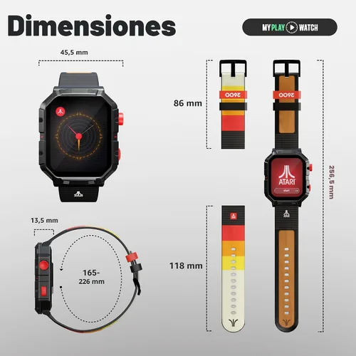 Vista 6 de Atari 2600, reloj inteligente retro