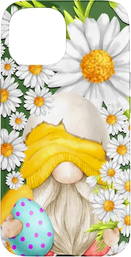 Vista 6 de iPhone 16 Easter Chick Gnome Graphic For Women Floral Daisy Flower Case
