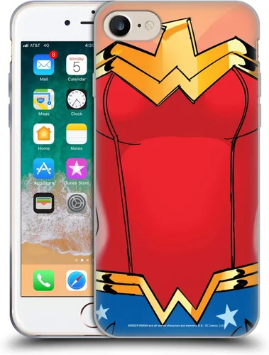 Vista 42 de Head Case Designs Funda de gel suave con licencia oficial de Wonder Woman DC Comics Classic Logos compatible con Apple iPhone 7 Plus/iPhone 8 Plus