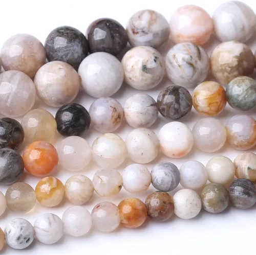 Vista 49 de 6 mm Cuentas redondas sueltas de piedra de sangre africana Cuentas naturales de gemas Cuentas de piedra de energía de cristal para hacer joyas