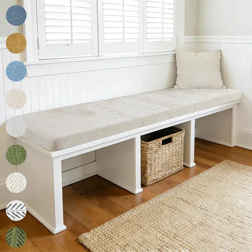 Vista 9 de Cojín personalizado para ventana de bahía, cojín de asiento de ventana, cojín de asiento personalizado para alféizar de ventana, cojines de espuma