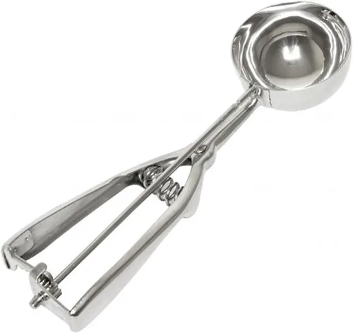 Vista 7 de TrueCraftware - Cuchara ovalada de 1-1/2 oz con mango de agarre doble de acero inoxidable - Cuchara de galletas para hornear cucharas de galletas