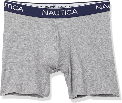 Vista 2 de Nautica Paquete de 4 calzoncillos tipo bóxer elásticos jaspeados para hombre