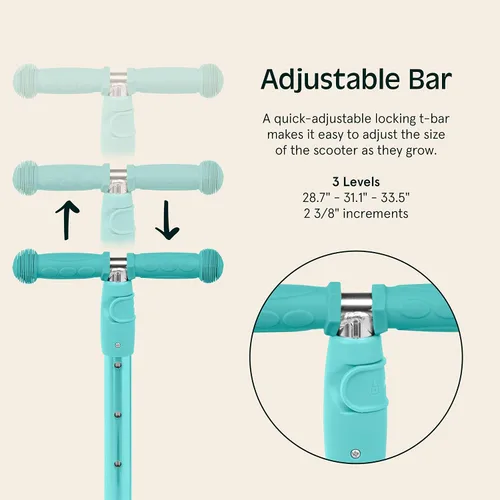 Vista 4 de Retrospec Chipmunk Plus - Scooter y Cricket Baby Walker Bicicleta de equilibrio para niños, altura ajustable de 3 ruedas con asiento plegable