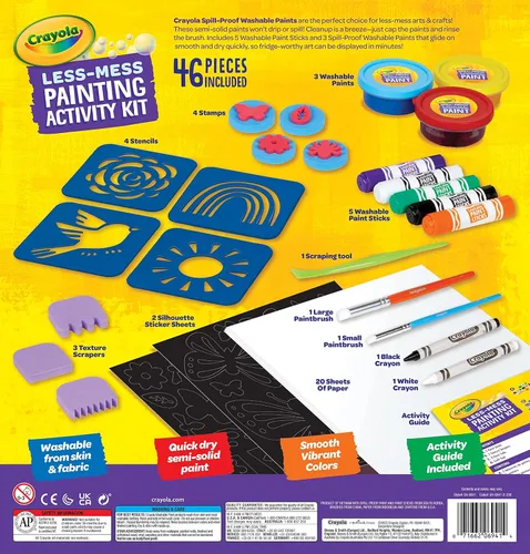 Vista 6 de Crayola Kit de actividad de pintura con menos desorden