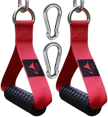 Vista 14 de Heavy Duty Gym Exercise Handles Attachment for Cable Machine,Resistance Band,Pulley System Home Fitness Workout Equipment, with Elastic Rubber Grip