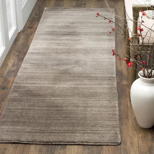 Vista 6 de SAFAVIEH Himalaya Collection - Alfombra cuadrada de 6 pies, color gris pardo, lana hecha a mano, ideal para zonas de alto tráfico en sala de estar