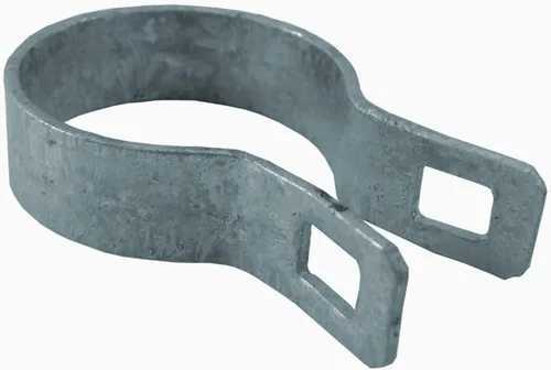 Vista 6 de Banda de soporte de 1-3/8 pulgadas para valla de eslabones de cadena, uso para poste de diámetro exterior de 1-3/8 pulgadas / tubería - Banda