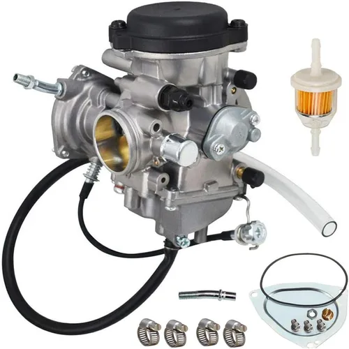 Vista 3 de Kit de carburador para Yamaha Big Bear Wolverine Kodiak Grizzly 400 YFM 400 YFM400 2000 2001 2002 2003 2004 2005 2006 ATV, con filtro de combustible