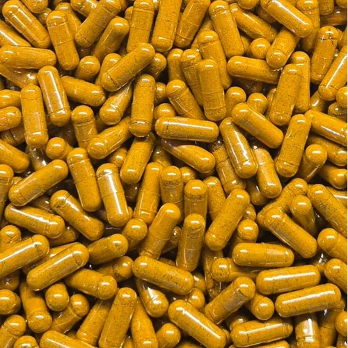 Vista 3 de Polvo de cúrcuma orgánica y pimienta 60 cápsulas de 500 mg cada una (Tumeric - Curcuma Longa)