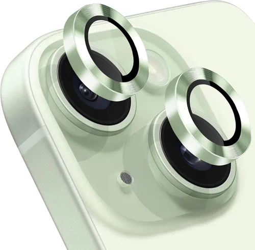 Vista 15 de Protector de lente de cámara compatible con iPhone 15 y 15 Plus, cubierta antiarañazos, protector de lente de vidrio templado 9H, protector de Negro