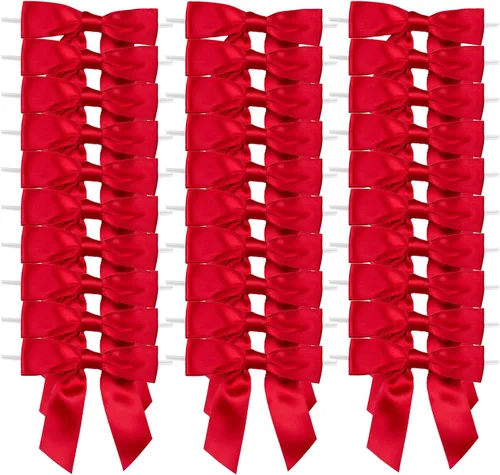 Vista 7 de 7Rainbows 50 mini lazos de satén negro de 1.5 pulgadas para manualidades, costura, álbumes de recortes, boda y envoltura de regalos