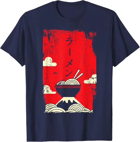 Vista 79 de Ramen Noodles Camiseta de arte japonés, Negro