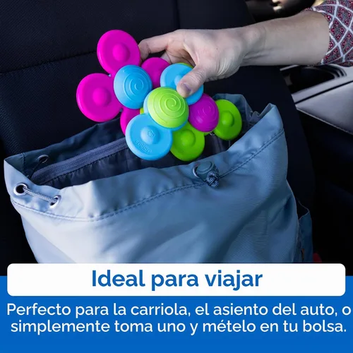 Vista 7 de Fat Brain Toys Whirly Squigz, giradores de silicona y juguetes de succión para niños de 10 meses en adelante