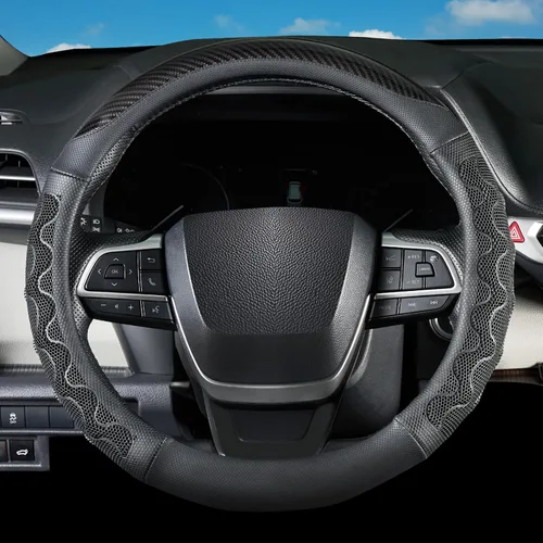 Vista 11 de Funda para volante de automóvil para Chevy Silverado Colorado Equinox Trax Traverse Blazer Malibu mpala Tahoe Suburban City Express, tamaño estándar