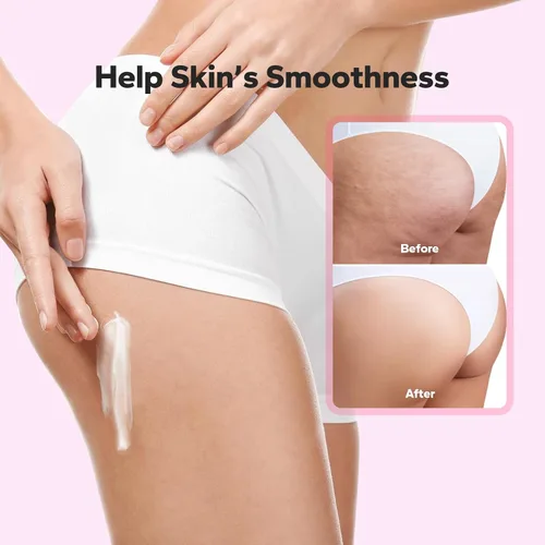 Vista 3 de SilkyShark Bum Bum Cream (5.07 fl oz), crema corporal hidratante con colágeno, cafeína y extractos botánicos, crema de Bumbum para una piel