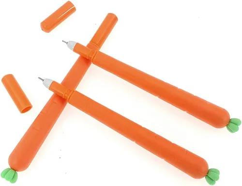 Vista 3 de ALIMITOPIA 12pcs Gel Pen Black Ink Zanahoria Roller Marker Pen (Carrot Styling)