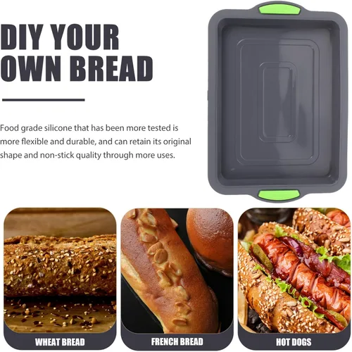 Vista 5 de BESTonZON Molde de silicona para tartas de 13 x 9 pulgadas, resistente al calor, antiadherente, utensilios para hornear para horno multifunción