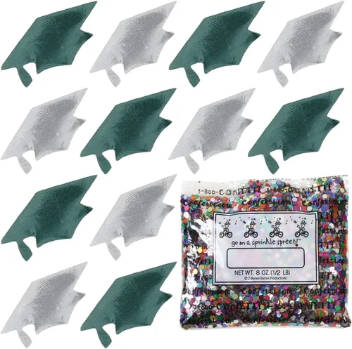 Vista 131 de Confetti Grad Cap Negro, Azul Marino Combo - 2 bolsas de media onza (1 oz)