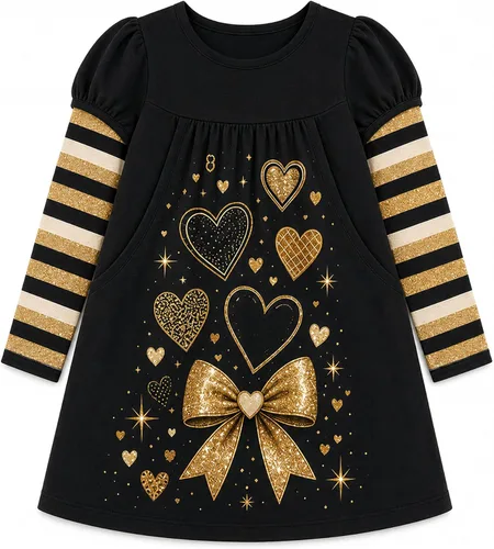 Vista 15 de VIKITA - Vestidos de invierno para niñas, de manga larga, ropa escolar para niñas de 2 a 12 años Alh5805